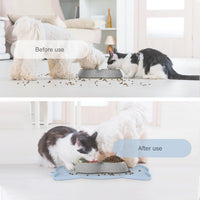 Coomazy Cat Food & Water Mat Thicker Non-Slip Silicone Mat - Blue / 15.8''L x 9''W - image 4