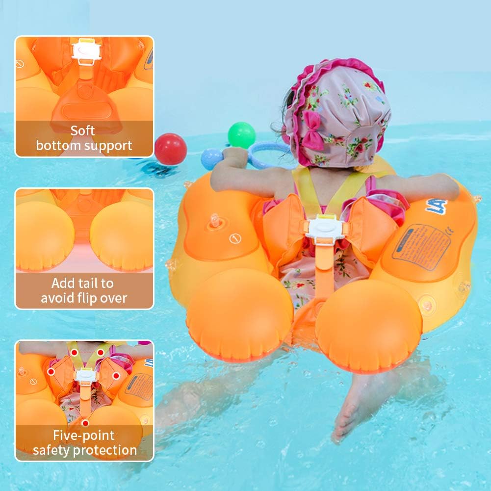 Baby Pool Float with Canopy UPF50+ - Baby Yellow / X-Large - image 4