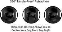 TUG Monochrome 360° Tangle-Free Retractable Dog Leash - Black / Tiny, 10 ft - image 4