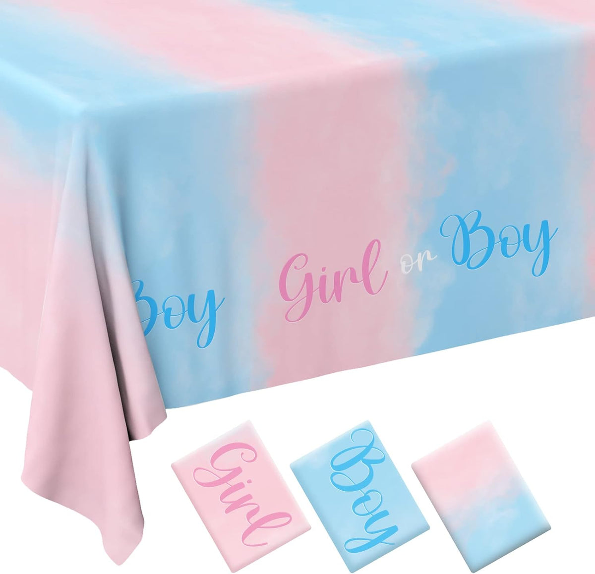 Fall Thanksgiving decorations, Disposable Tablecloth - Gender Reveal