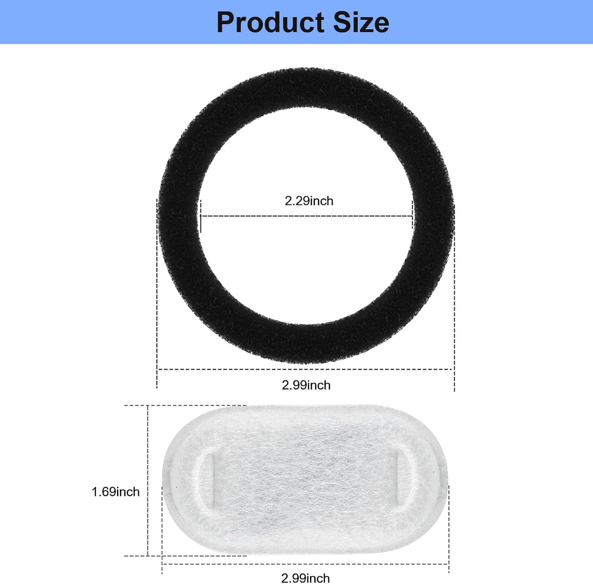 Cat Water Fountain Filter Replacement 16 Pack - 8+8 - image 2