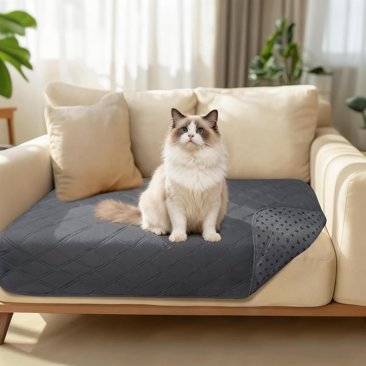 Luciphia Waterproof Couch Cover for Dogs - Grey / 30" x 53"