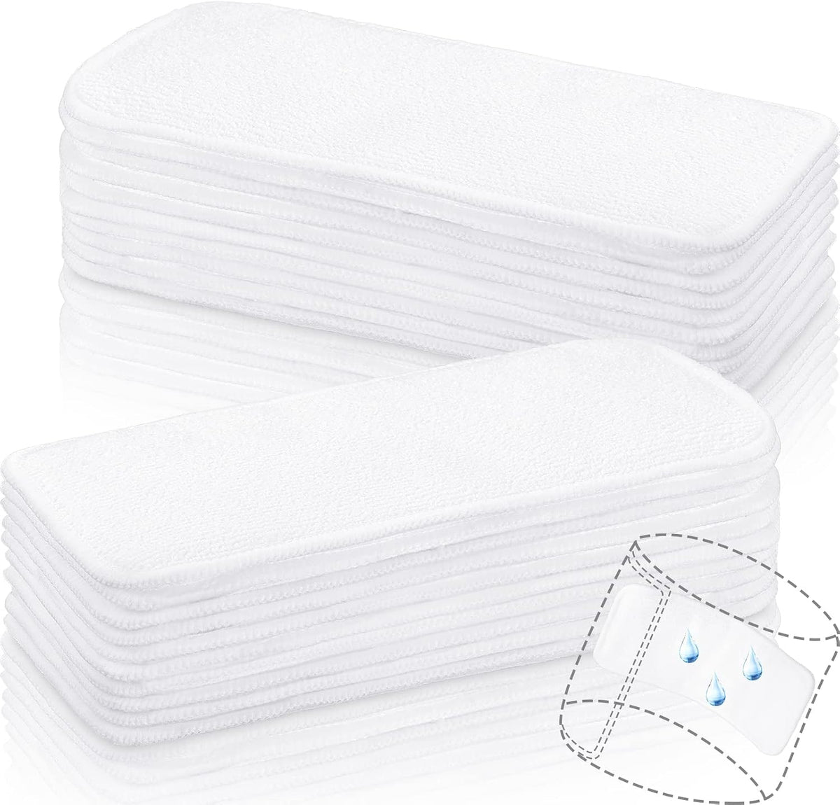 Tondiamo 20 Pcs Dog Diaper Pads Washable Reusable Liners - Male / Medium