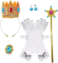 Princess Anna Costume Dress up Accessories for Girls Anna Cosplay - White Peach