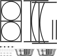 Elevated Dog Bowls for Large Dogs - Black Medium - image 4