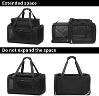 Airline Approved Pet Carrier for Cats and Small Dogs - black / 23.0"L x 12.0"W x 12.5"H - image 4
