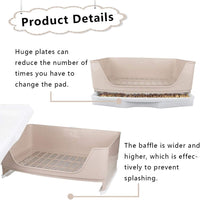 PINVNBY Large Rabbit Litter Box - Brown - image 3