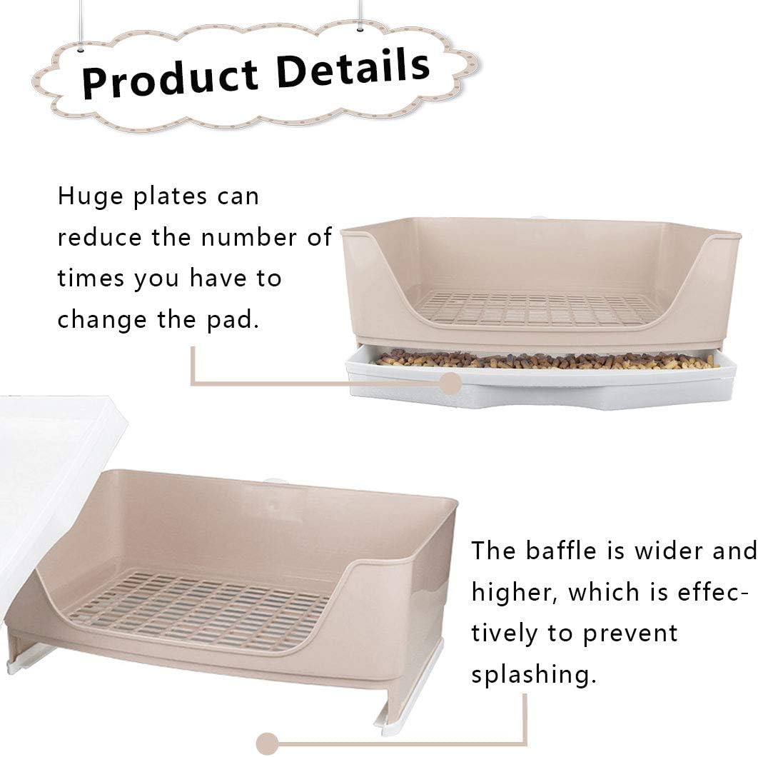 PINVNBY Large Rabbit Litter Box - Brown - image 3