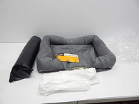 Friends Forever Orthopedic Dog Bed, Memory Foam Pet Sofa, Calming Dog Couch, Water Resistant Pet Bed, Washable Cover, Non-Slip Bottom, Chester, Grey, 25" x 20" x 5.5"