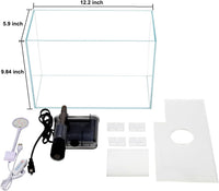 Vimvins 5 Gallon Glass Small Fish Tank with Filter Light and Lid - 3 Gallon - image 2