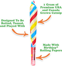 Meowijuana Birthjays Bundle | Birthjays Catnip Joints and Get Lit Cake Refillable Toy | Hand Harvested and Rolled Dried High Potency Catnip | Grown in North America