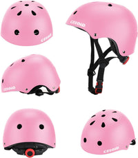 Kids Bike Skateboard Helmet Pad Set - M(20.5"-22"/ 8 -14years) / Pink - image 2