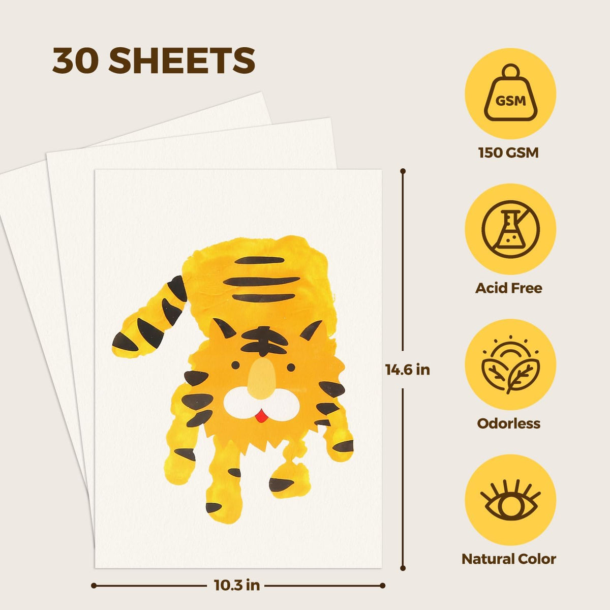 Jar Melo finger paint paper pad with 30 large heavyweight sheets for toddlers - view 3