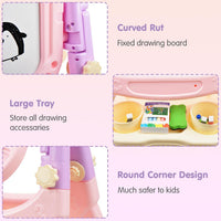 Kids Art Easel, Adjustable Drawing Whiteboard & Chalk Board - image 4