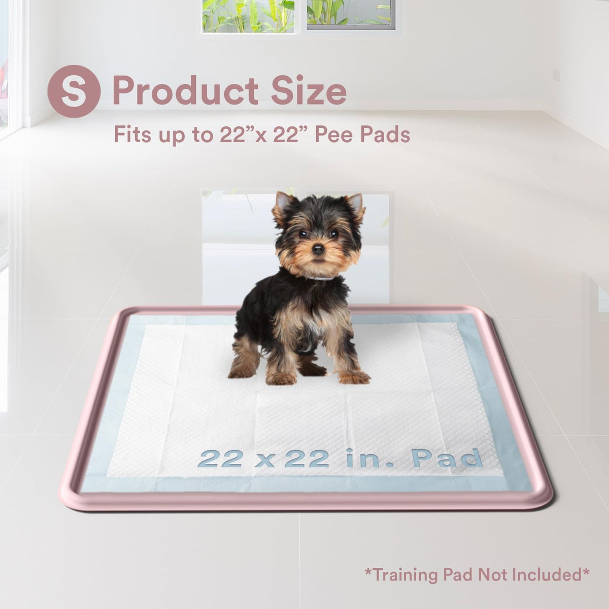 Pee Pad Tray Holder for Dogs - Small / Pink - image 3
