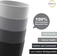 Wrova set of 8 black reusable wheat straw cups, 20 oz, stackable - view 34