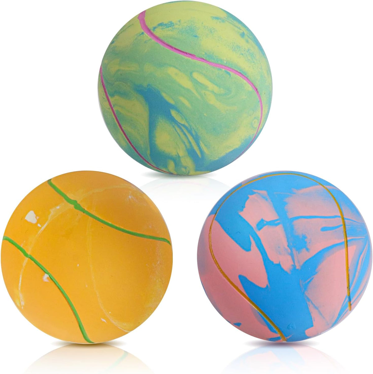 SCHITEC Dog Squeaky Toy Balls, Puppy Tennis Balls for Fetch Play - For Medium/Large Dogs / Tennis Ball