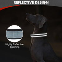 Joytale Reflective Dog Collar for Large Dogs with Wide Padding - Gray / XL - image 4