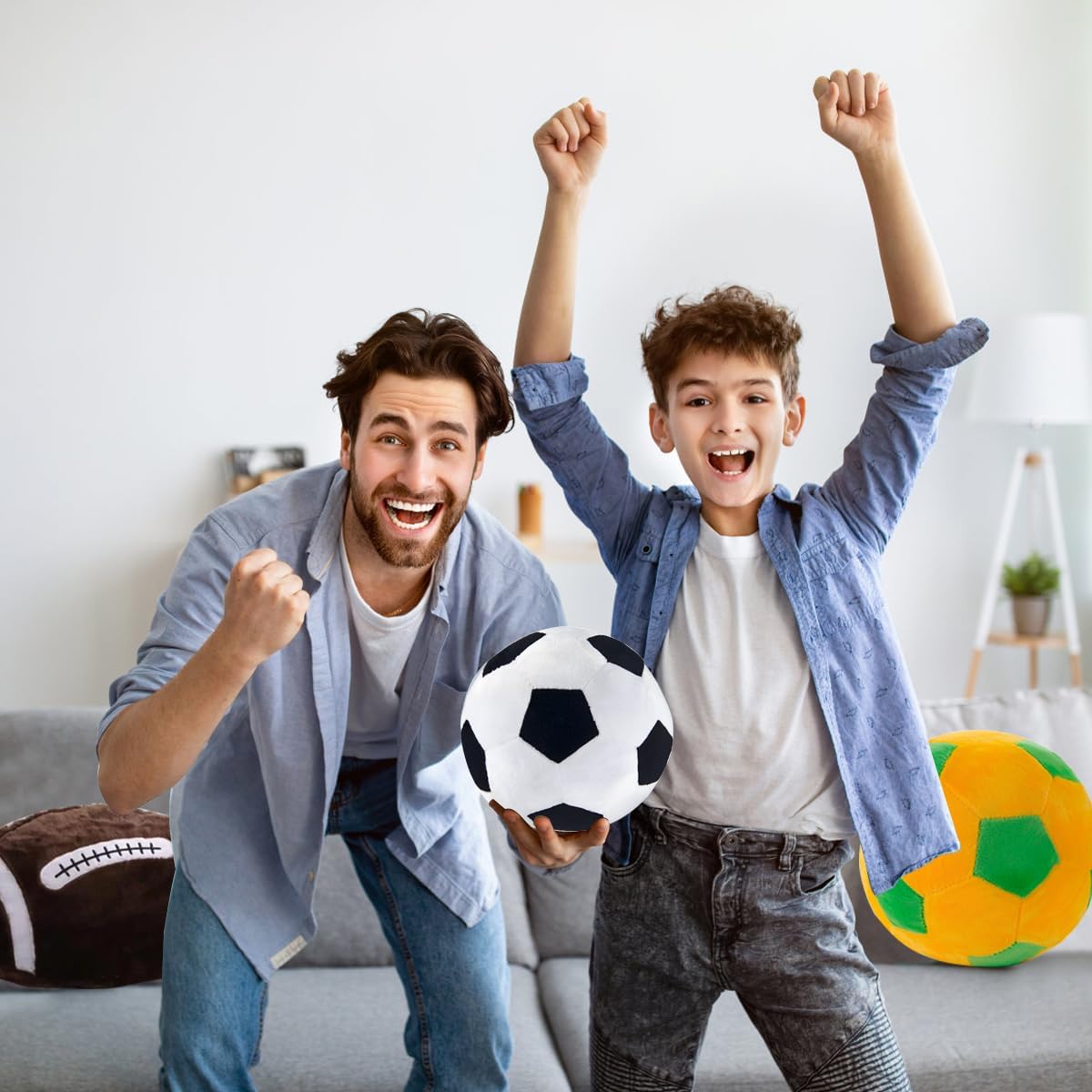14" Volleyball Plush Pillow Soft Throw Toy for Kids Room Decoration – Fun for Kids & Family - Football / 14" - image 3