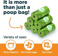 The Original Poop Bags® Dog Poop Bags Rolls – Orange Scented, 38% Plant-Based, USDA Certified, Heavy-Duty Poop Bags for Dogs, 960 Count
