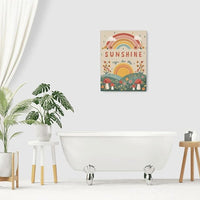 You Are My Sunshine Inspirational Canvas Wall Art Motivational Encouragements Wall Decor First Communion Gifts for Girls Boys Toddler Teens Pictures Painting Print Artwork Framed Decorations Nursery Dorm Bedroom 12"x16"