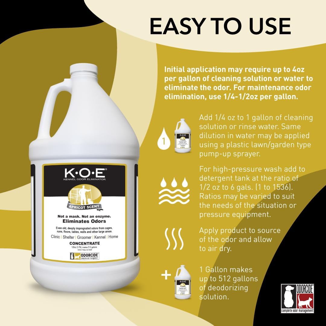 Odorcide KOE Fresh Scent Concentrate - Apricot / 128 Fl Oz - image 2