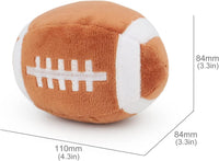Dog Toys Balls, Chewable Plush Football for Dogs, Soft Pet Ball - Rugby - image 2