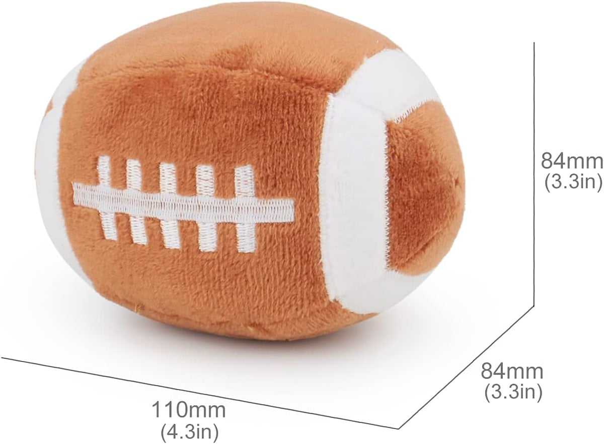Dog Toys Balls, Chewable Plush Football for Dogs, Soft Pet Ball - Rugby - image 2