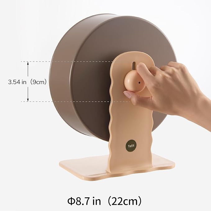 Silent Hamster Wheel 8.7 Inch Dual-Bearings Small Animals Quiet Running Exercise Wheels, Height Adjustable for Dwarf Hamsters, Gerbils, Mice, Hedgehog, Lemmings, or Other Small Pets,Taro Purple