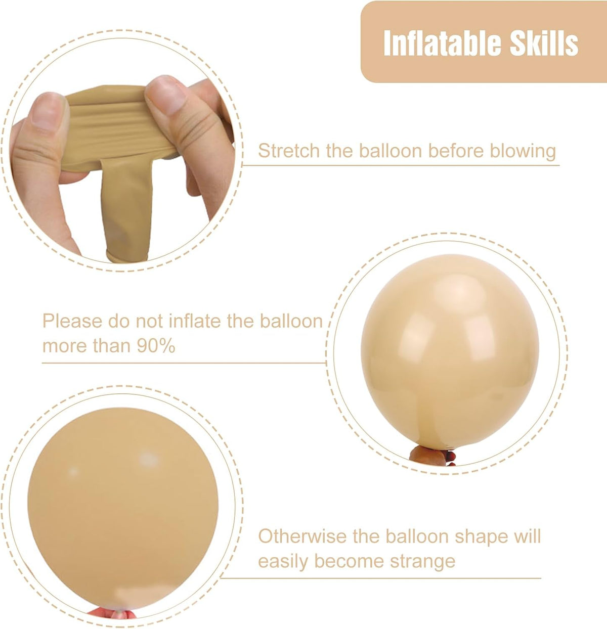 RUBFAC Balloons Black Balloon Arch for Black Birthday Decorations - Vanilla Brown - image 3
