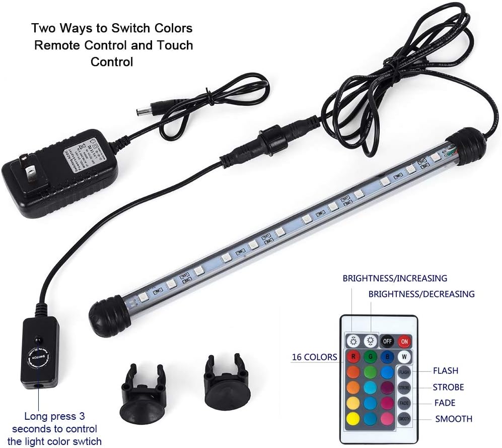 MQ 8 in Submersible LED Aquarium Light - 18LED-Length 16" - image 3