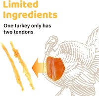 iPaw Turkey Tendons for Dogs, Turkey Sourced from USA, Hypoallergenic, All Natural Human Grade Puppy Chew, Dog Treats for Signature Series, Rawhide Alternative, Box of 10 Packs