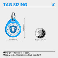 QR Code Cat Tags Personalized Small, Real-time Alerts, Pink – Essentials for Cats - 3 Pack Blue&orange&green / Large-1.2"*1.4" - image 2
