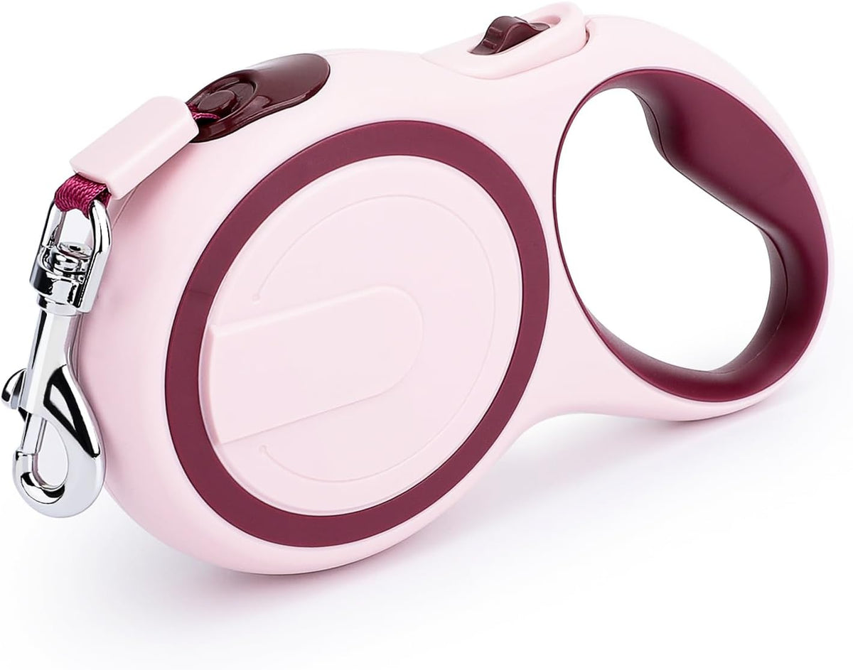 Segarty 26ft Dog Leash Retractable - Pink Wine / 16ft(up to 44 lbs)