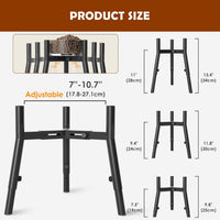 Dog Bowl Stand for Medium Large Dogs - 1 Pack - Black, Round / Height: 9.8-13.4", Width: 7-10.7" - image 3