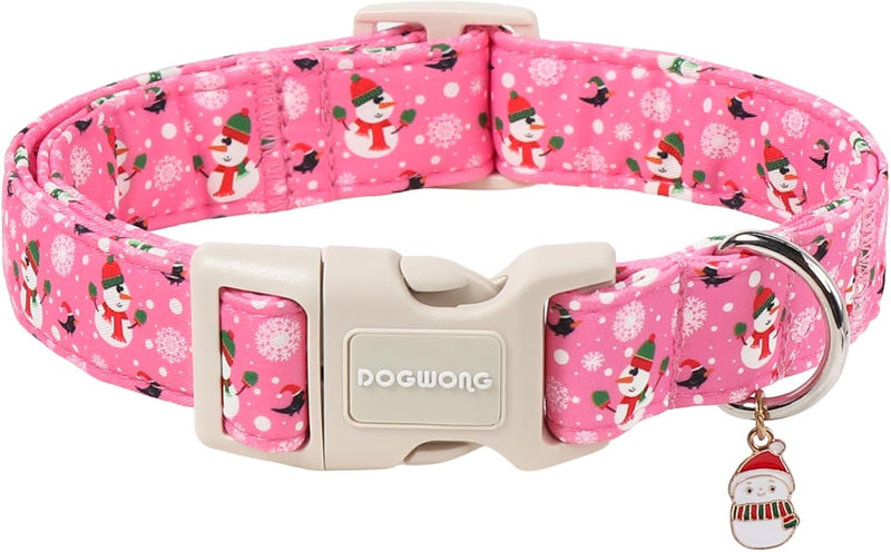 PU Leather Dog Collars for Small Dogs - Z: Snowman / Medium (Pack of 1)