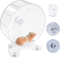 Hamster Wheel, 8.7" Super-Silent Exercise Wheels - Transparent / Large