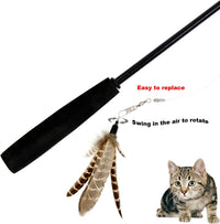Cat Feather Toys Refills, 6 Pieces Handmade Da Bird Feathers Refill, Cat Wand Replacement Feather - C-6 Pieces Feather Refills - image 3
