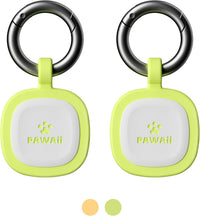 Pawaii Dog ID Tag, Silent Silicone QR Code Tag, Scan Alerts - Light Green