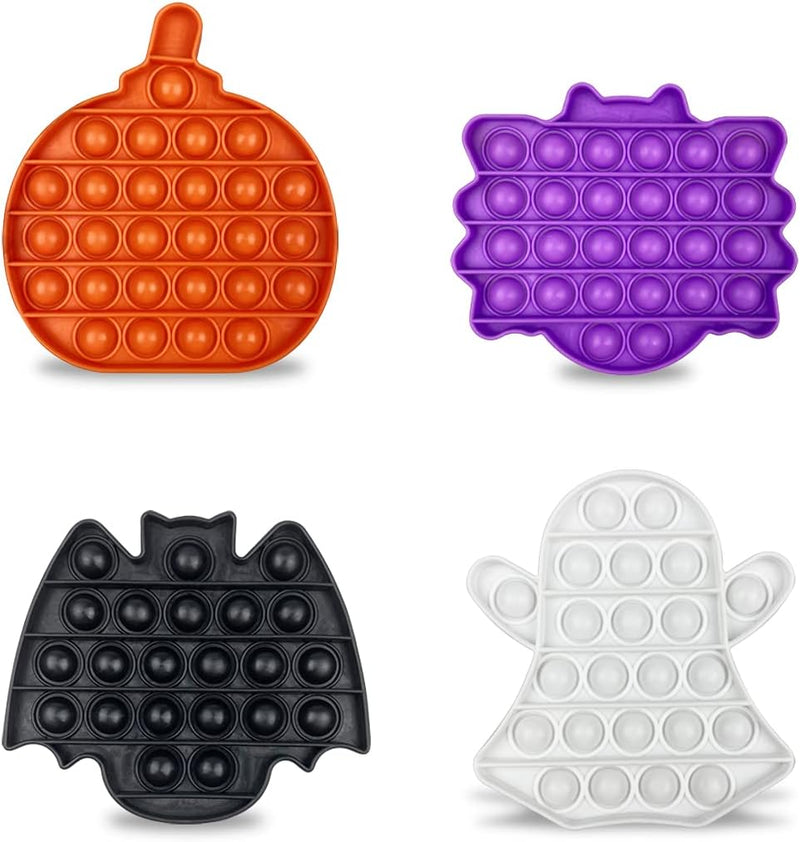 Jofan 4 Pack Halloween Fidget Sensory Pop Toys Packs for Kids Girls - Halloween