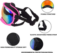 Medium Dog Sunglasses with Adjustable Strap UV Protection - Medium size-Pink frame colored lenses - image 4