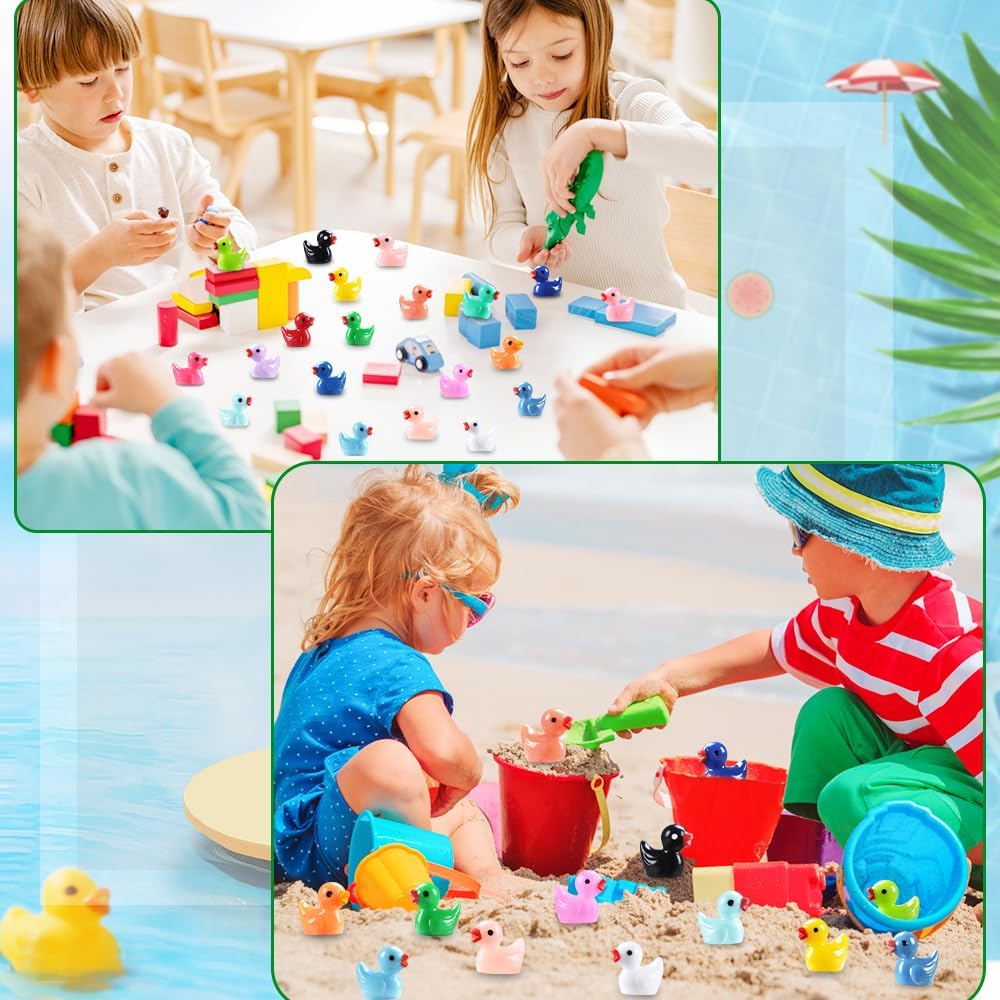 DULEFUN 150 mini resin animal and duck figurines in bright colors - view 18
