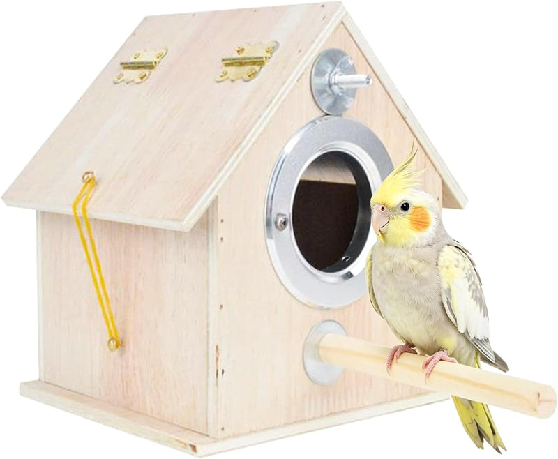Parakeet Nesting Box, Bird Nest House - XL-10.23 x 8.66 x 7.48in