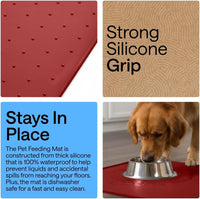 GORILLA GRIP Dog Food Mat, 100% Waterproof Silicone, 16x10 Beige – Essentials for Dogs - Red / 16"l X 10"w - image 3