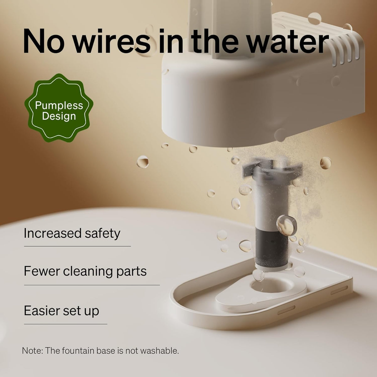 PETLIBRO Upgrade Cat Water Fountain Stainless Steel Tray - White / RFID Fountain - image 4