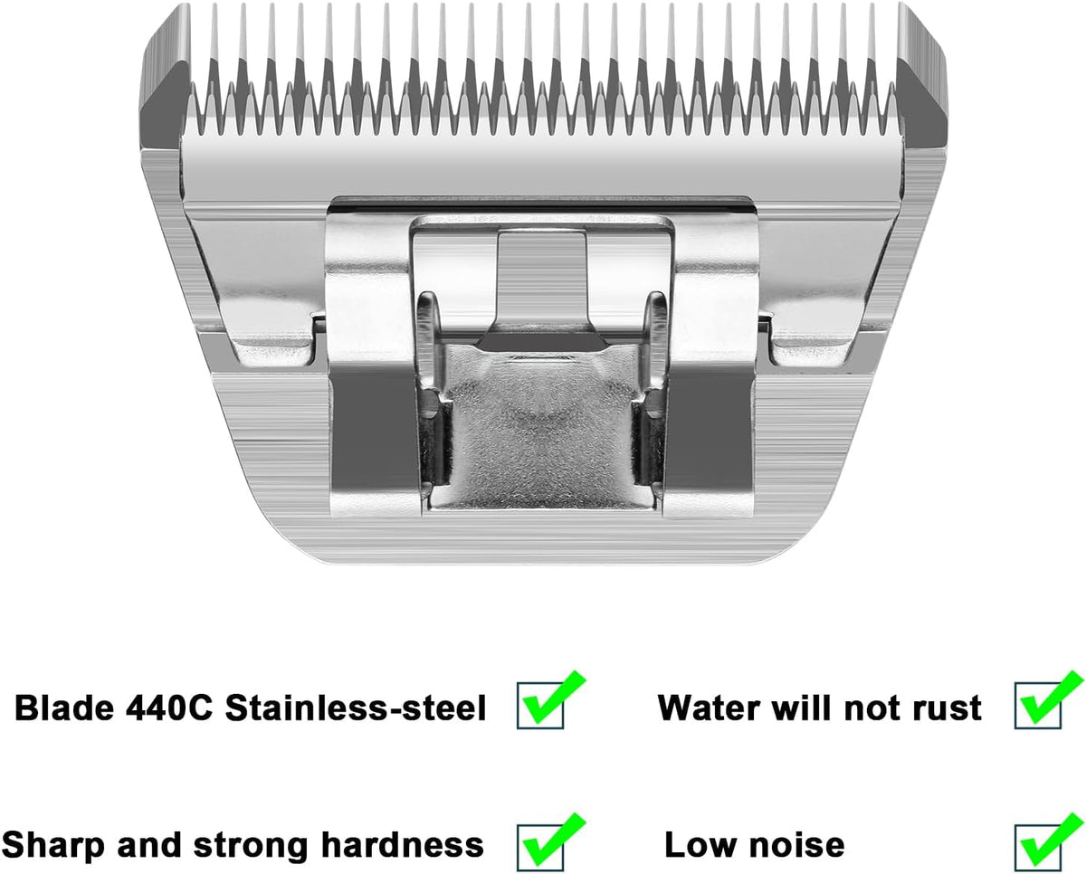 10# Dog Grooming Ceramic Blades, Compatible with Andis, Oster A5 - 7fw-3.2mm / Silver - image 3