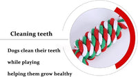 Dog Chew Toys,Dog Toys for Small Dogs and Medium Dogs for Boredom and Stimulating Teeth Cleaning Gum Massage Tug Christmas Dog Ball Rope Toy Set of 2