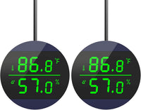 Reptile Thermometer and Humidity Gauge, Digital Display - Blue - 2 Pack