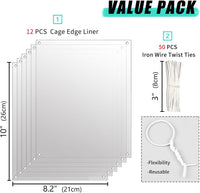 Oncpcare 12 Pack Rabbit Cage Urine Guard 10'' x 8.2'' Pet Plastic - 12pcs - image 2