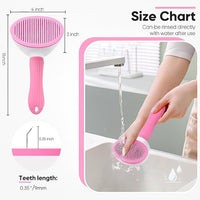 Namylya Cat Brush for Shedding & Grooming – Slicker Brush for Dogs and Cats with Long Hair – Removes Tangles, Mats & Loose Fur